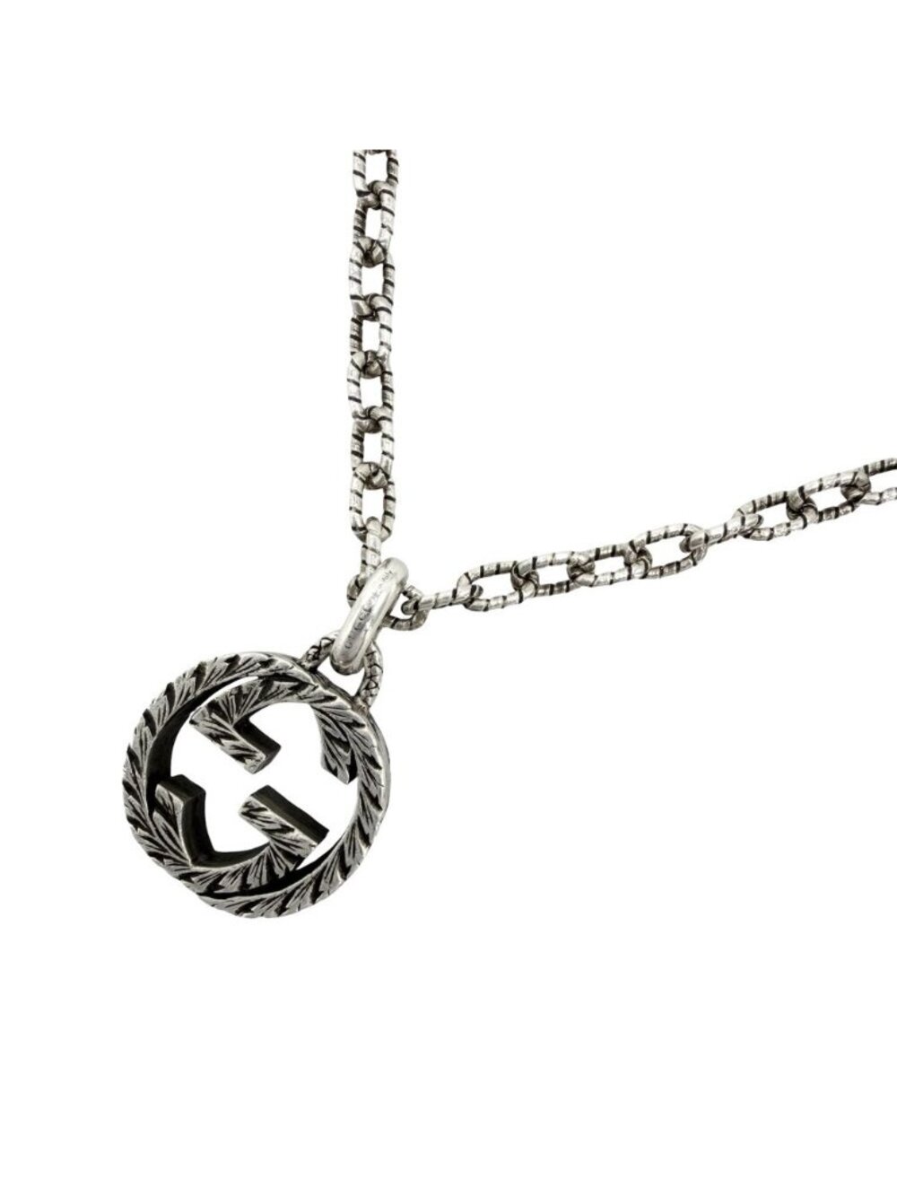 Gucci Necklace Interlocking G GG Long 925 Sterling Silver